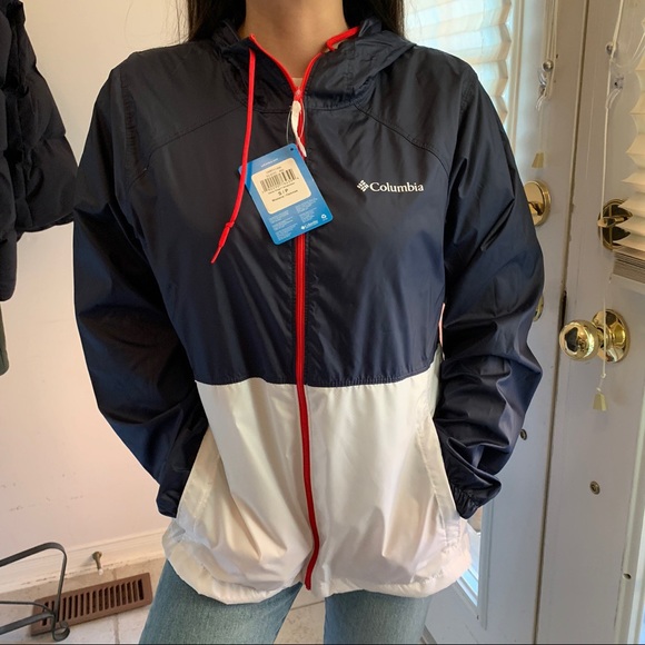 NWT Columbia Sportswear Navy & White Windbreaker - Picture 3 of 4